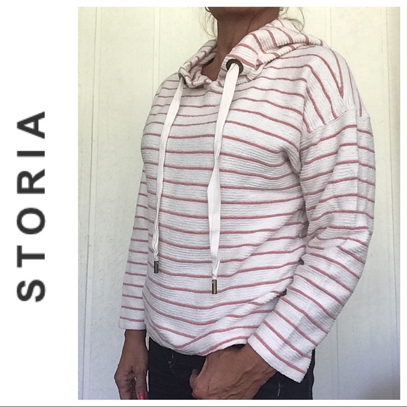 STORIA STRIPED FRENCH TERRY HOODIE MEDIUM - Picture 2 of 11